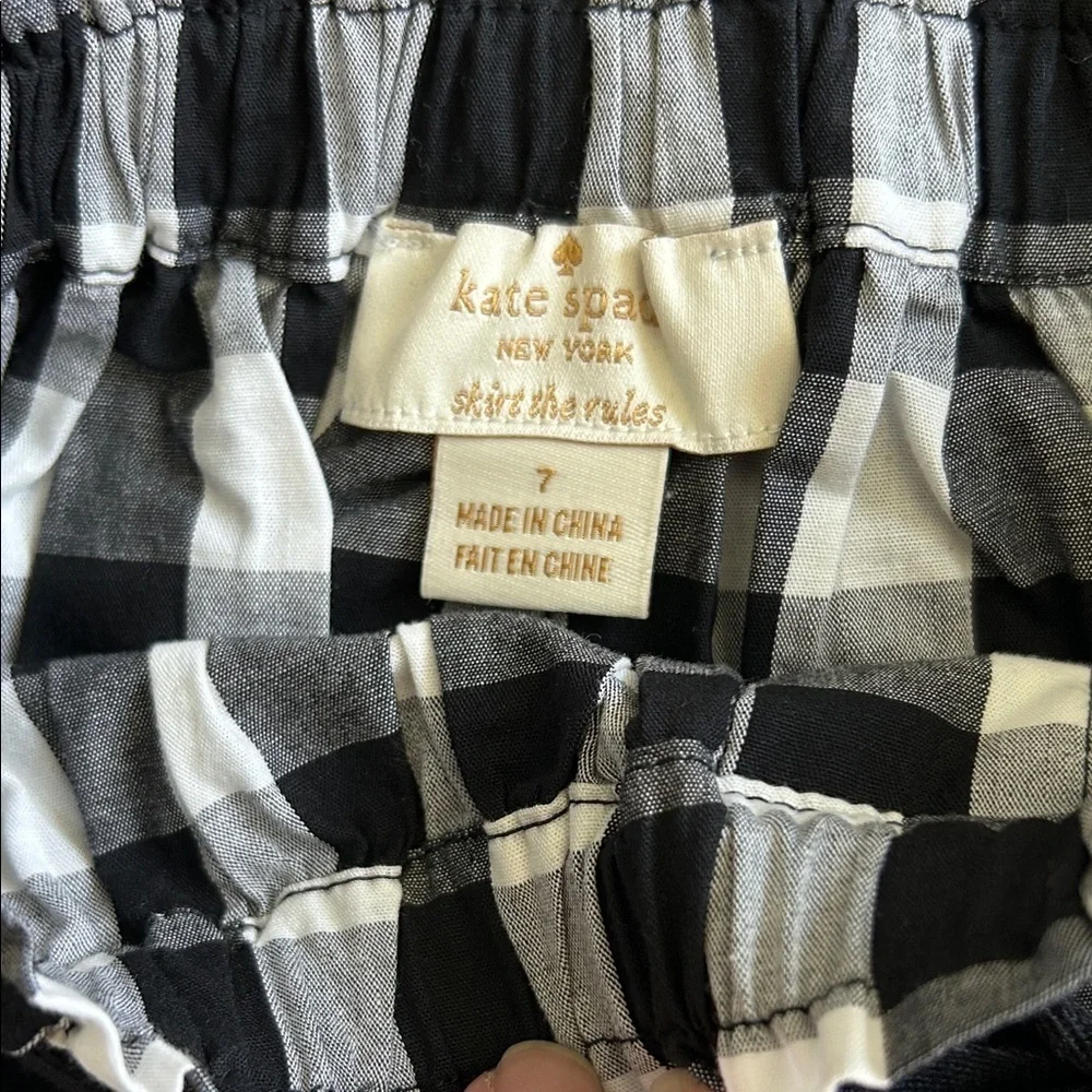 Kate Spade Black and White Plaid Mini Skirt (READ)